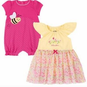Kid's Headquarters Infant Romper Set, Bee, 18m Nwt